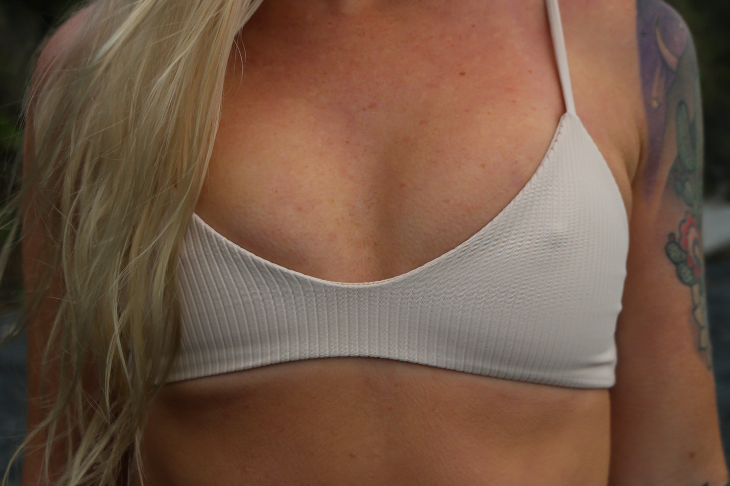 White Rice Bralette Top